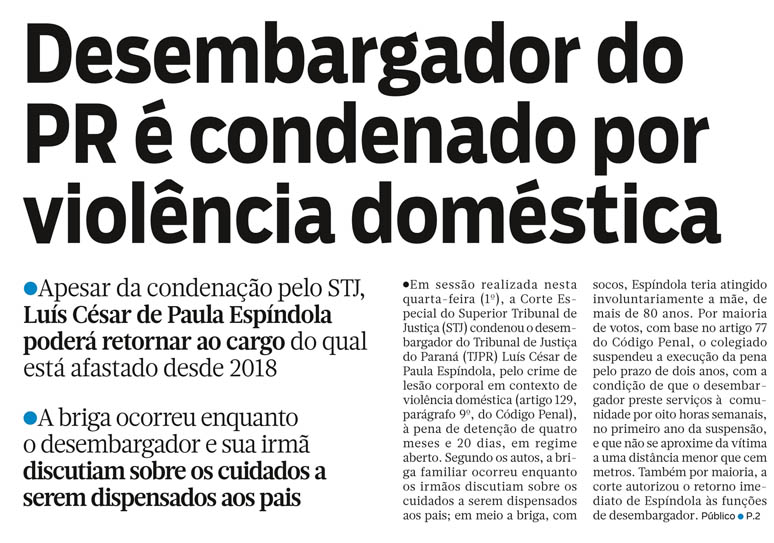 No STJ, desembargador do Paraná é condenado por violência doméstica - image 0