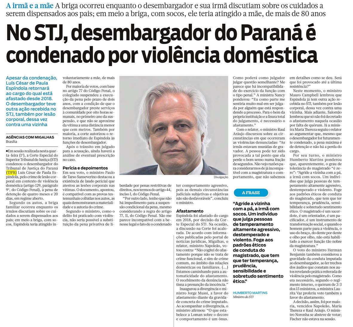No STJ, desembargador do Paraná é condenado por violência doméstica - image 1