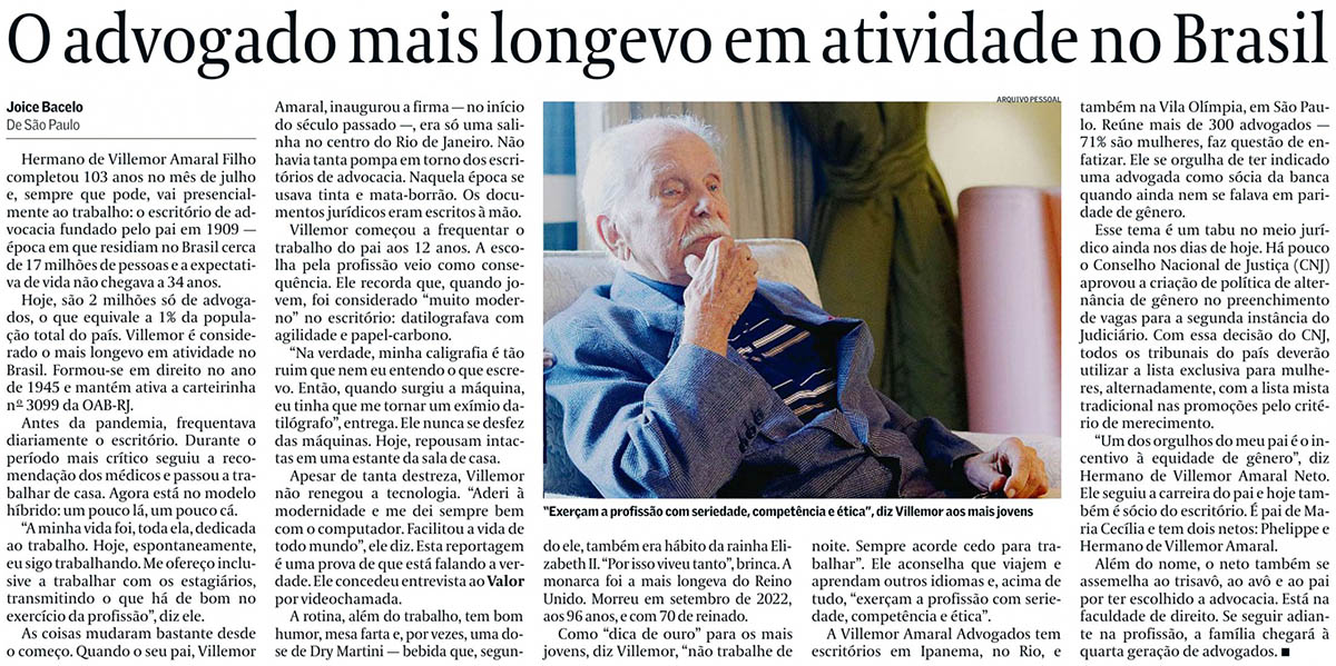 O advogado mais longevo em atividade no Brasil - image 1