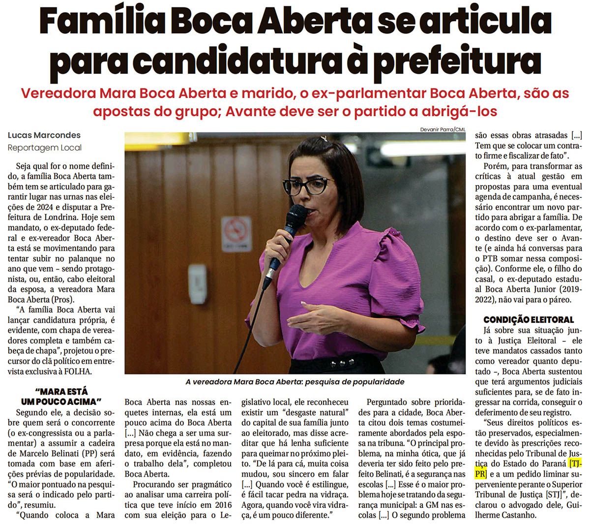 Família Boca Aberta se articula para candidatura à prefeitura
